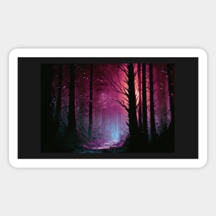 Ethereal Snowy Forest Mystery Magnet